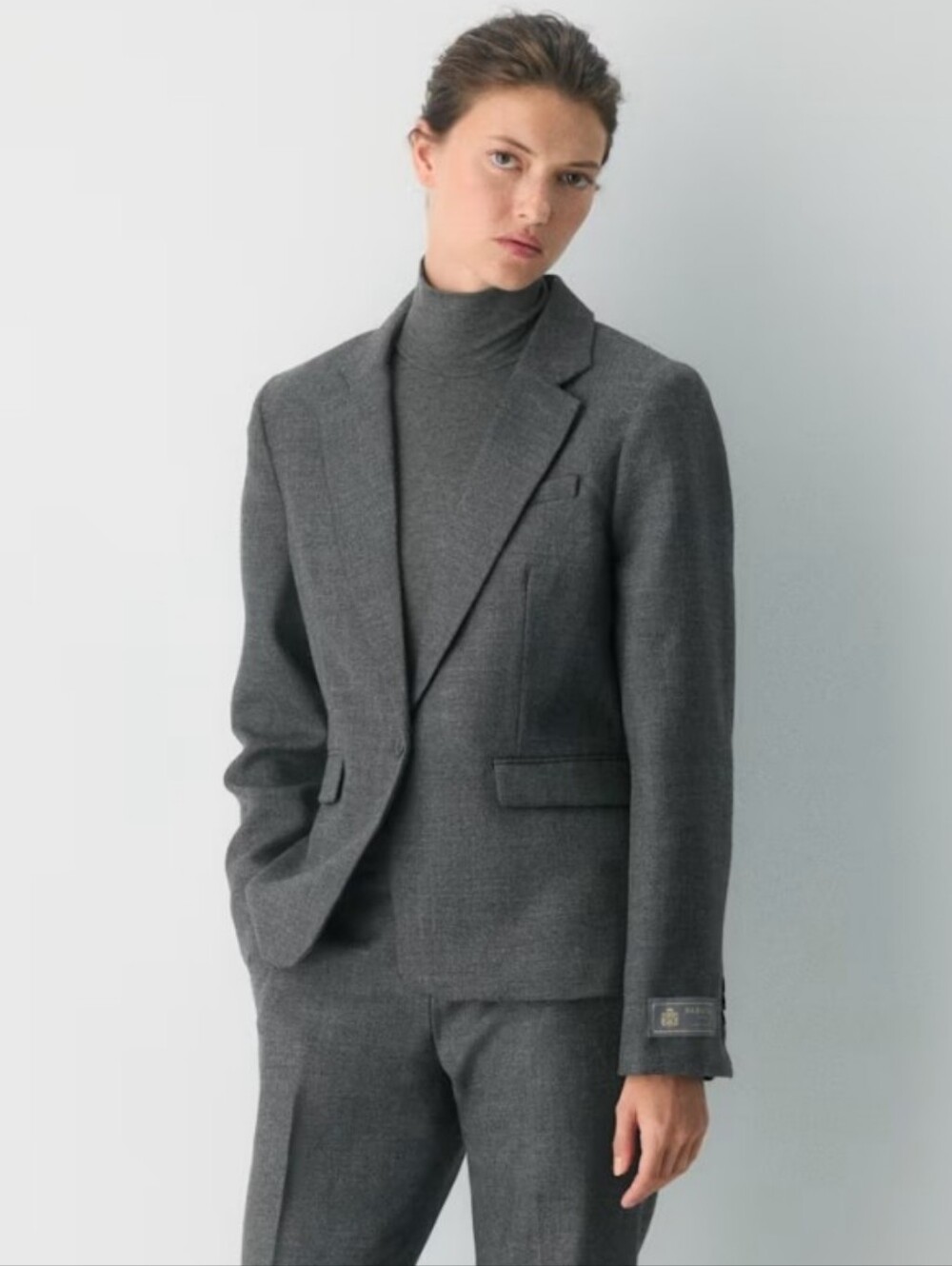 Aritzia Babaton Pelham Wool Blazer Size 6 In Heather Gray